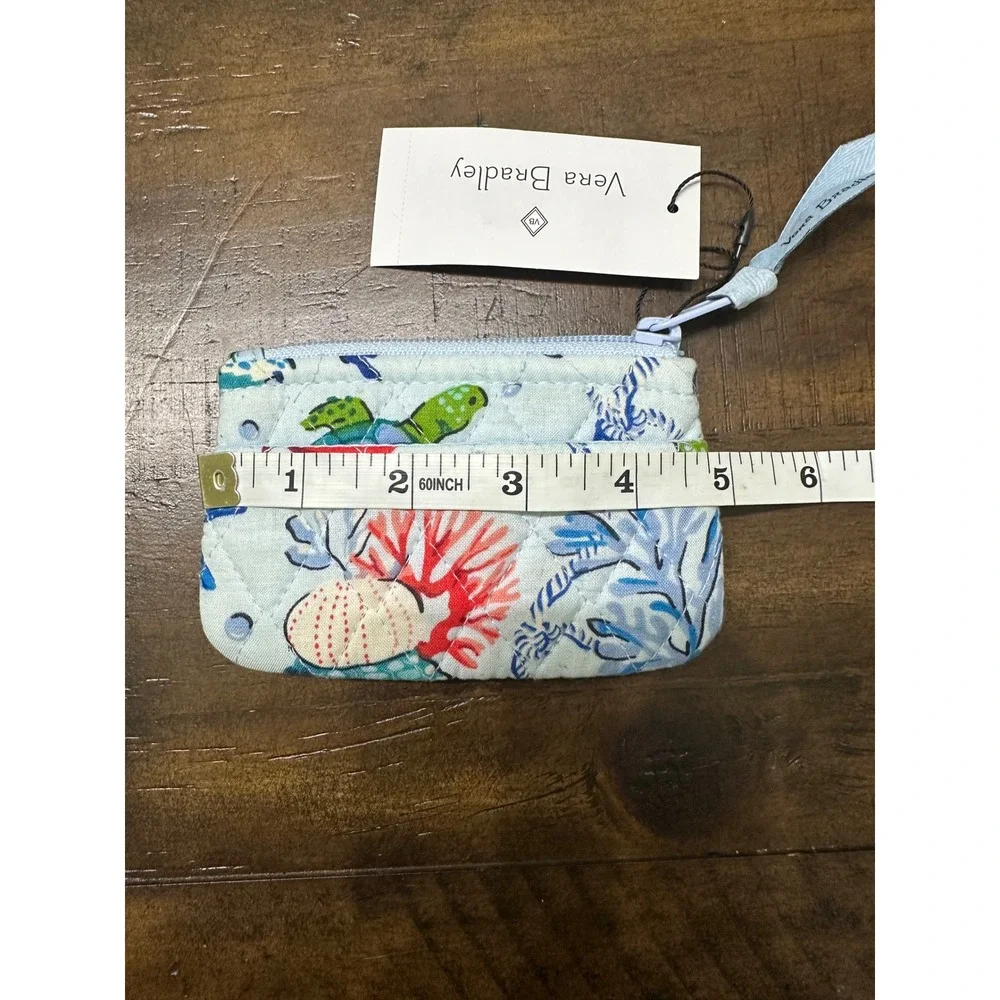 Vera Bradley Anchors Aweigh Quilted Cotton Coin Purse NWT 15229T92 Blue Nautical - Picture 7 of 8